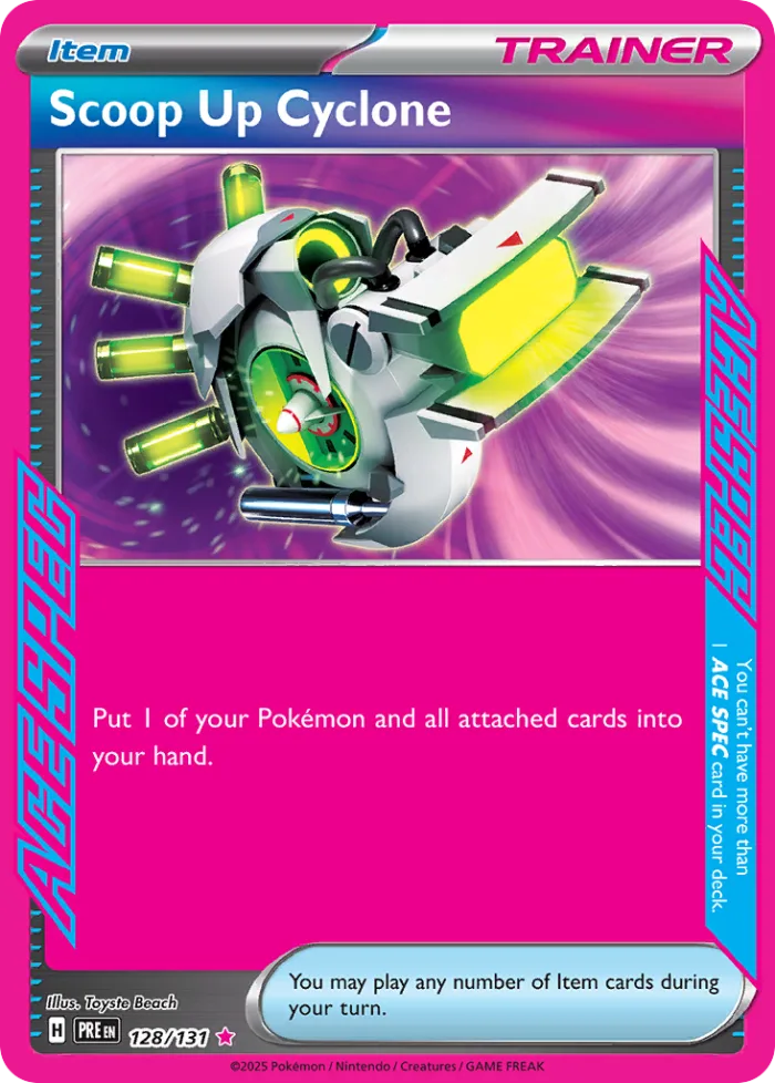 Scoop Up Cyclone #128 Prismatic Evolutions Pokemon card