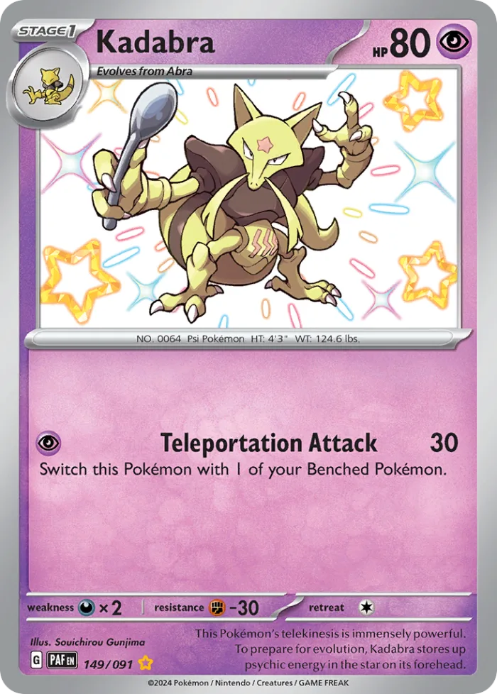Kadabra #149 Paldean Fates Pokemon card