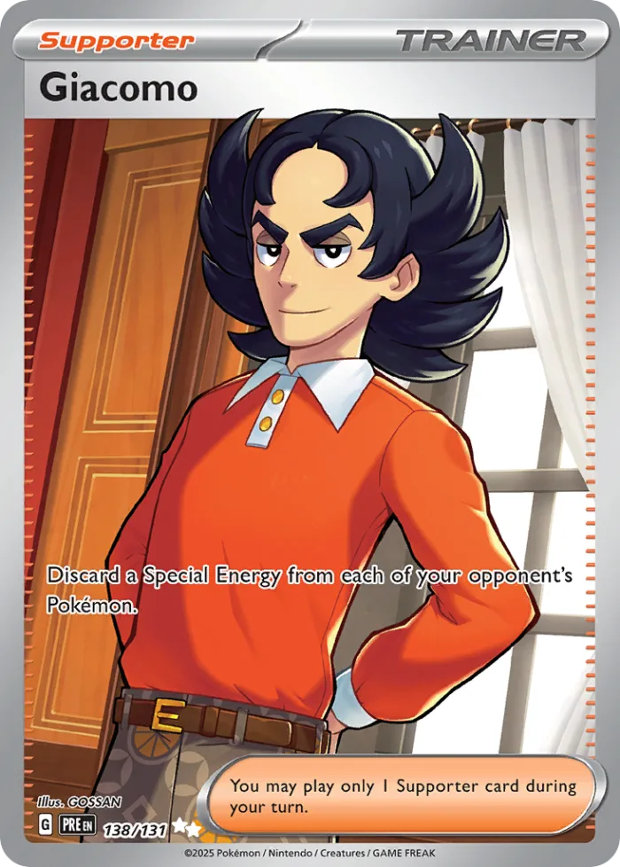 Giacomo #138 Prismatic Evolutions Pokemon card