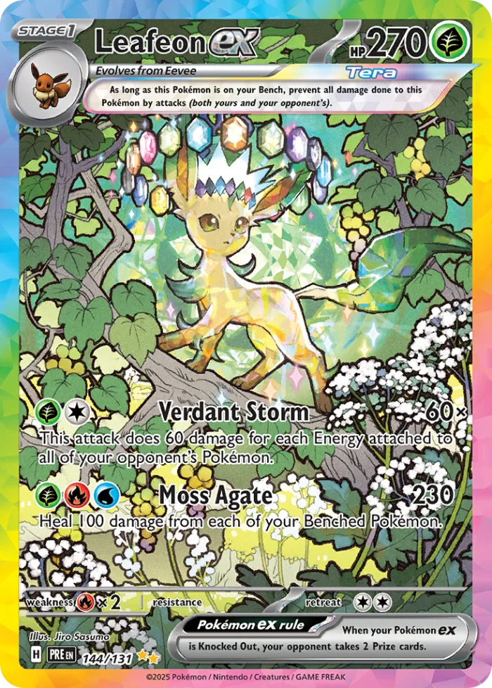 Leafeon ex #144 Prismatic Evolutions Pokemon card