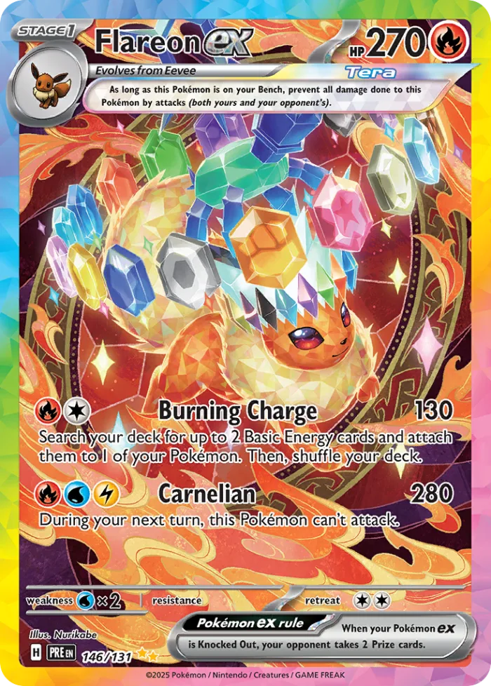 Flareon ex #146 Prismatic Evolutions Pokemon card