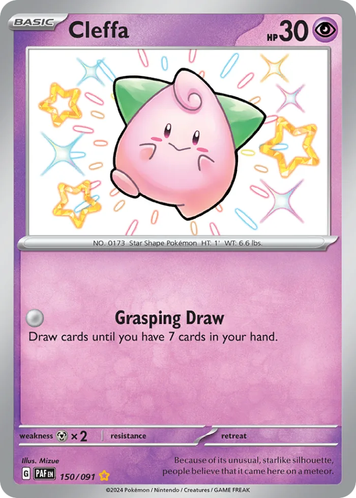 Cleffa #150 Paldean Fates Pokemon card