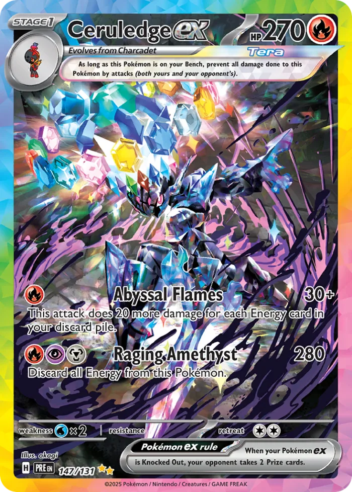 Ceruledge ex #147 Prismatic Evolutions Pokemon card