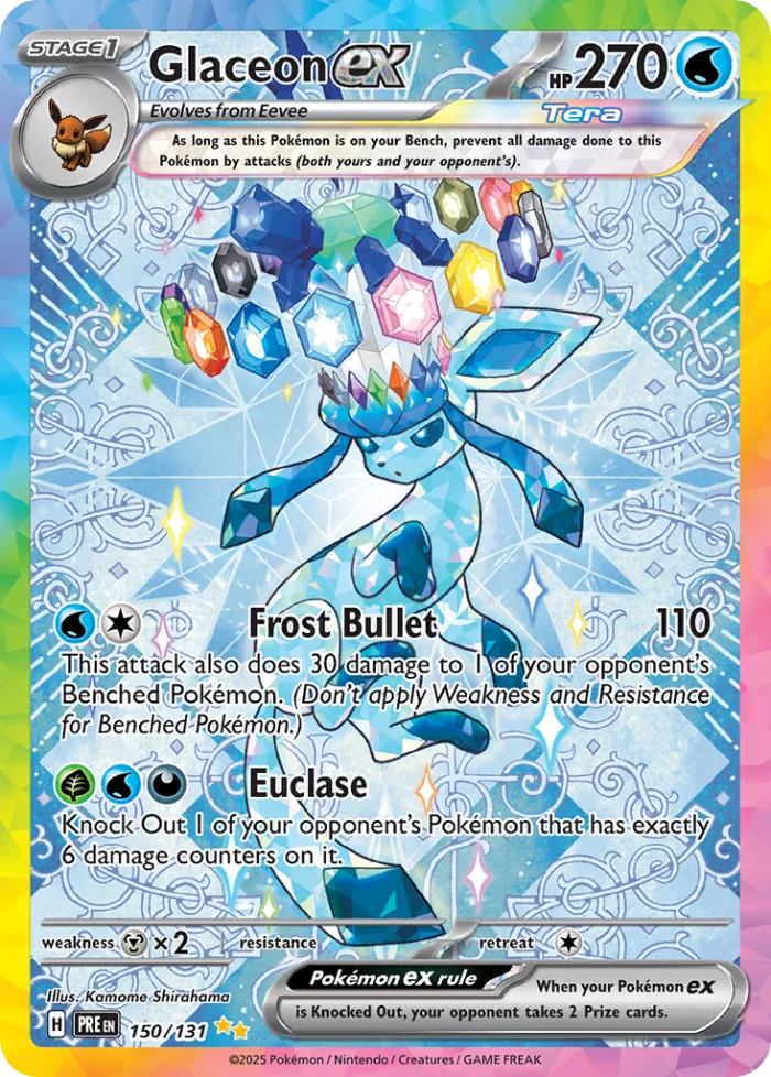 Glaceon ex #150 Prismatic Evolutions Pokemon card