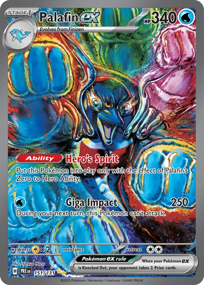 Palafin ex #151 Prismatic Evolutions Pokemon card