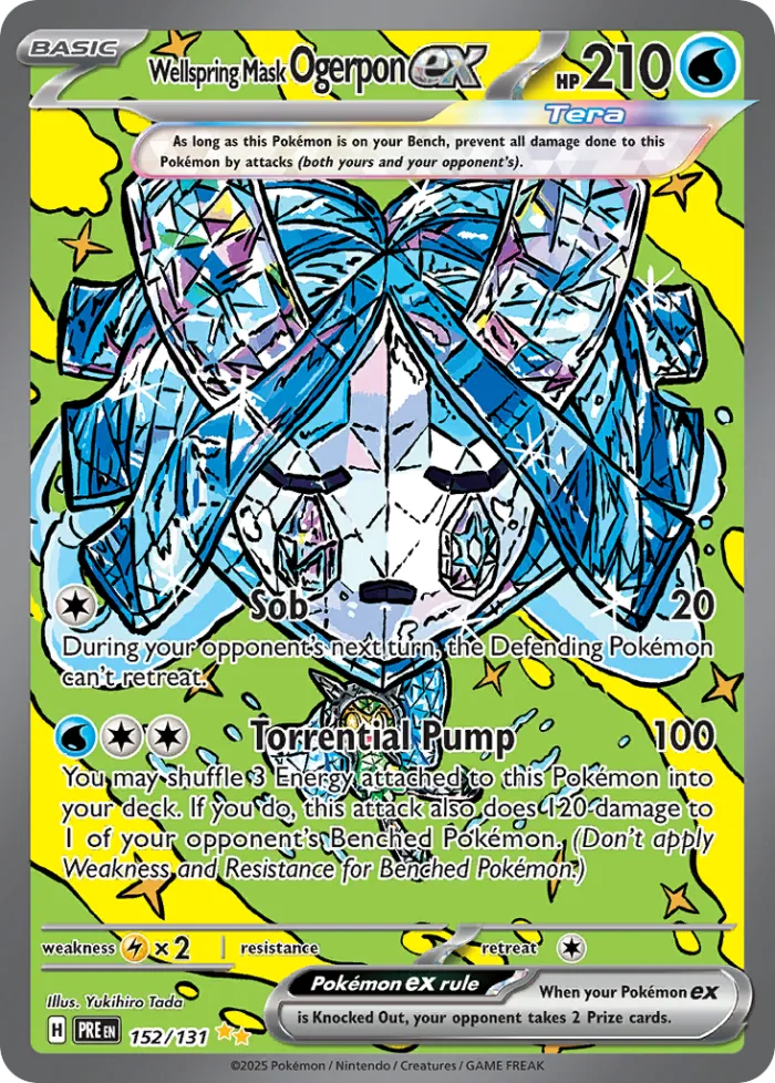 Wellspring Mask Ogerpon ex #152 Prismatic Evolutions Pokemon card