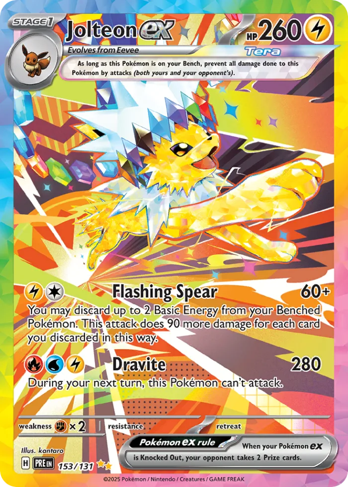 Jolteon ex #153 Prismatic Evolutions Pokemon card
