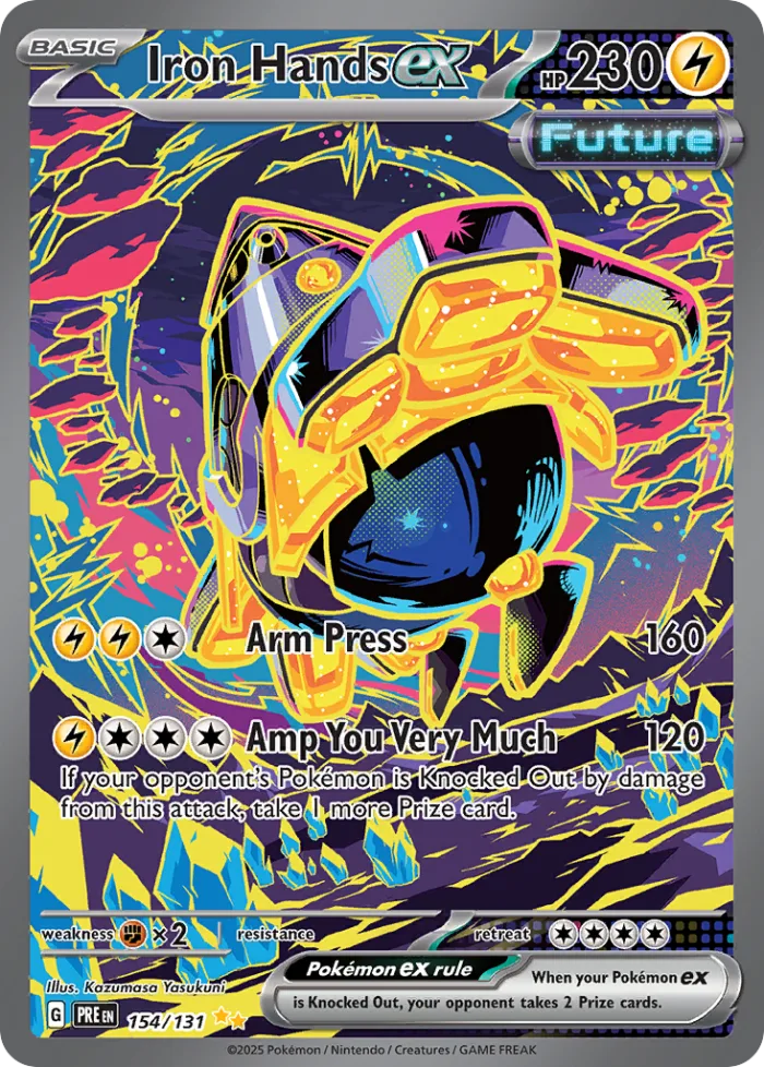Iron Hands ex #154 Prismatic Evolutions Pokemon card