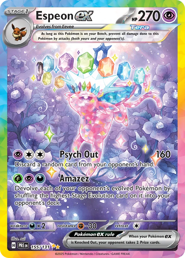 Espeon ex #155 Prismatic Evolutions Pokemon card