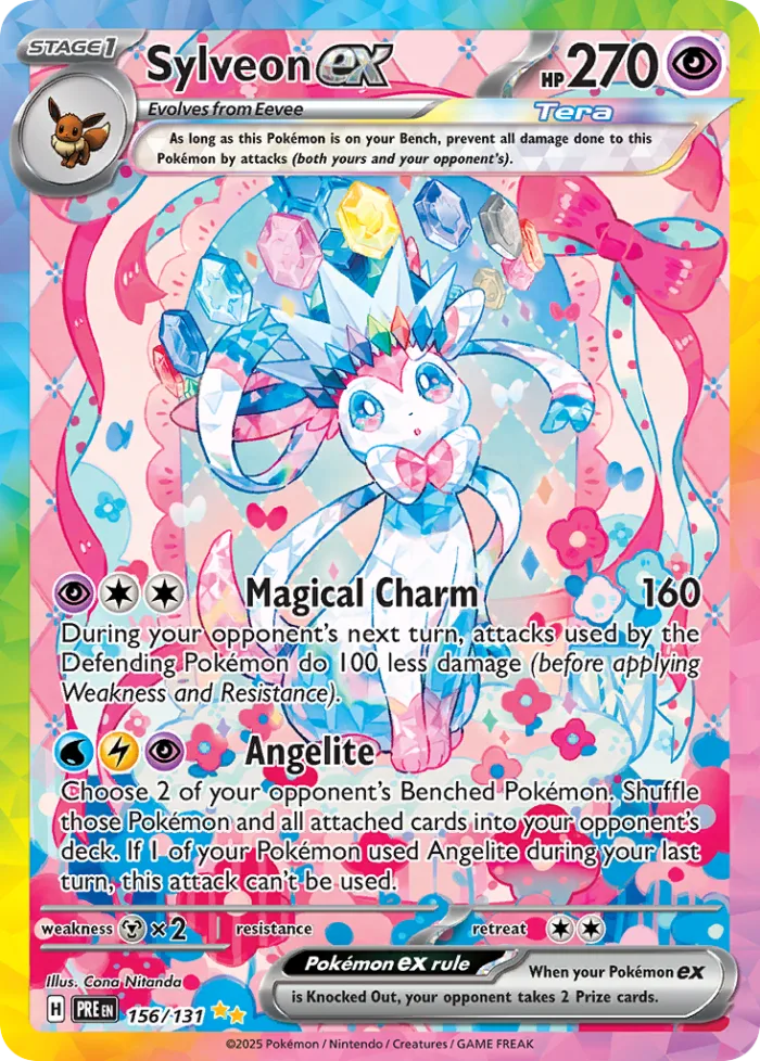 Sylveon ex #156 Prismatic Evolutions Pokemon card