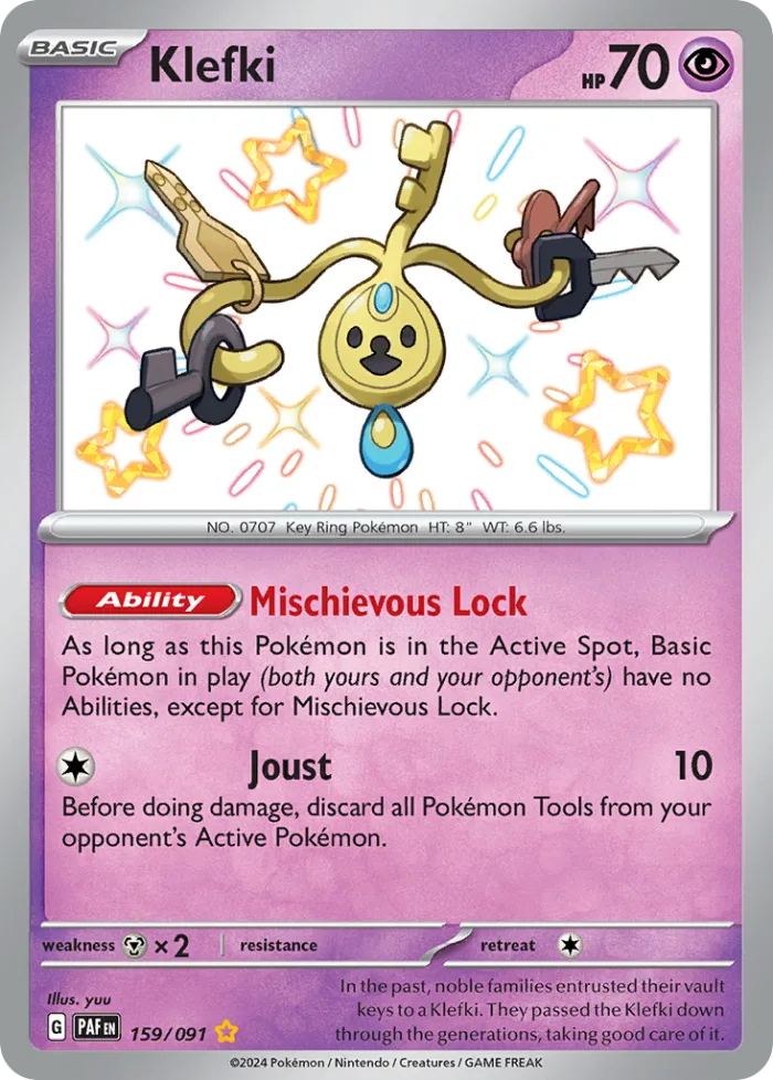 Klefki #159 Paldean Fates Pokemon card