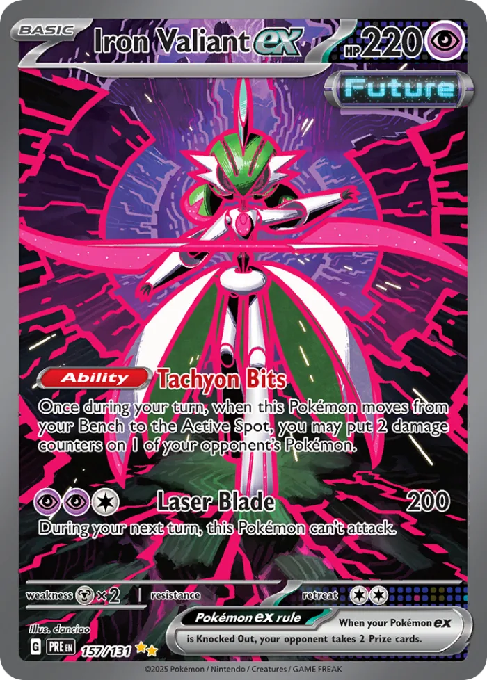 Iron Valiant ex #157 Prismatic Evolutions Pokemon card