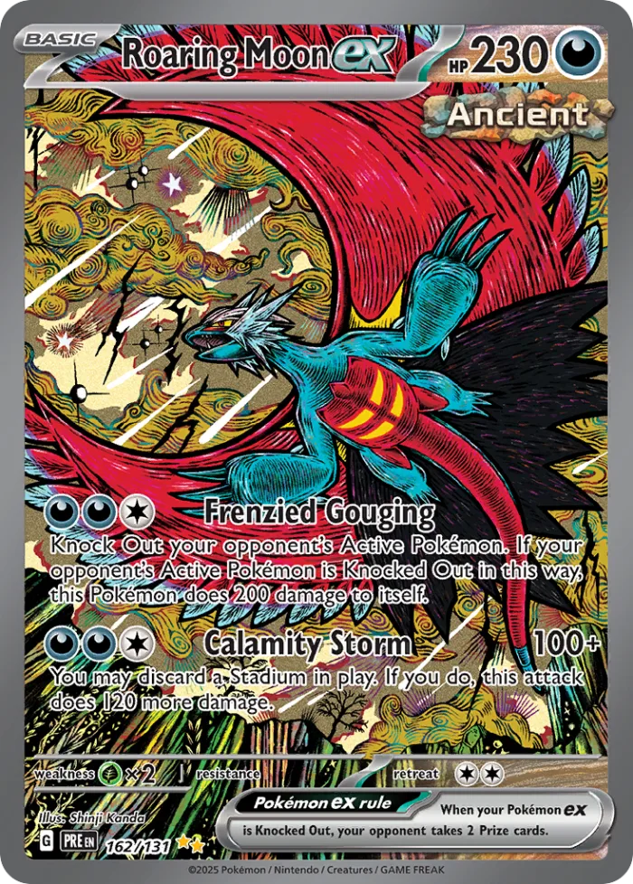 Roaring Moon ex #162 Prismatic Evolutions Pokemon card
