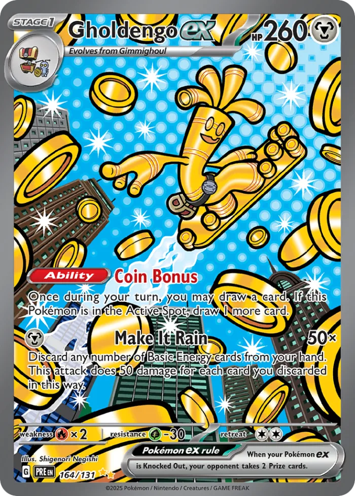 Gholdengo ex #164 Prismatic Evolutions Pokemon card