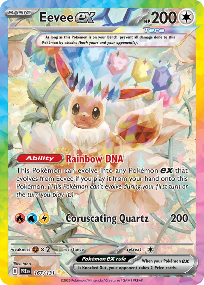 Eevee ex #167 Prismatic Evolutions Pokemon card