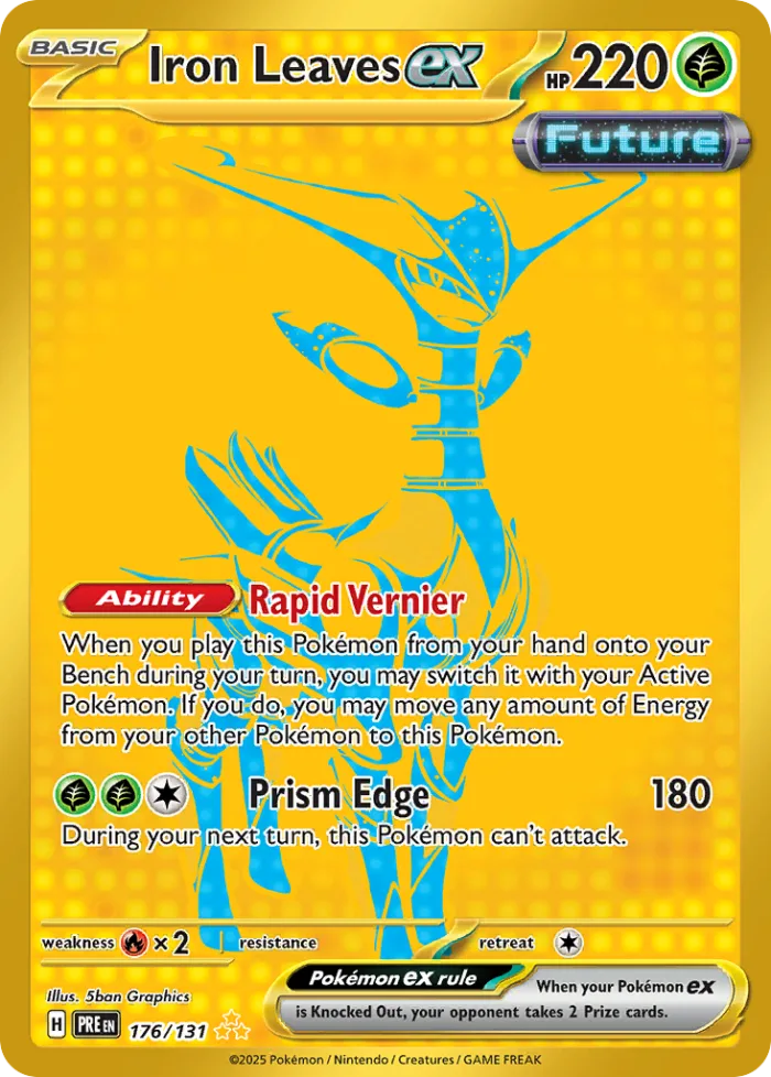 Iron Leaves ex #176 Prismatic Evolutions Pokemon card