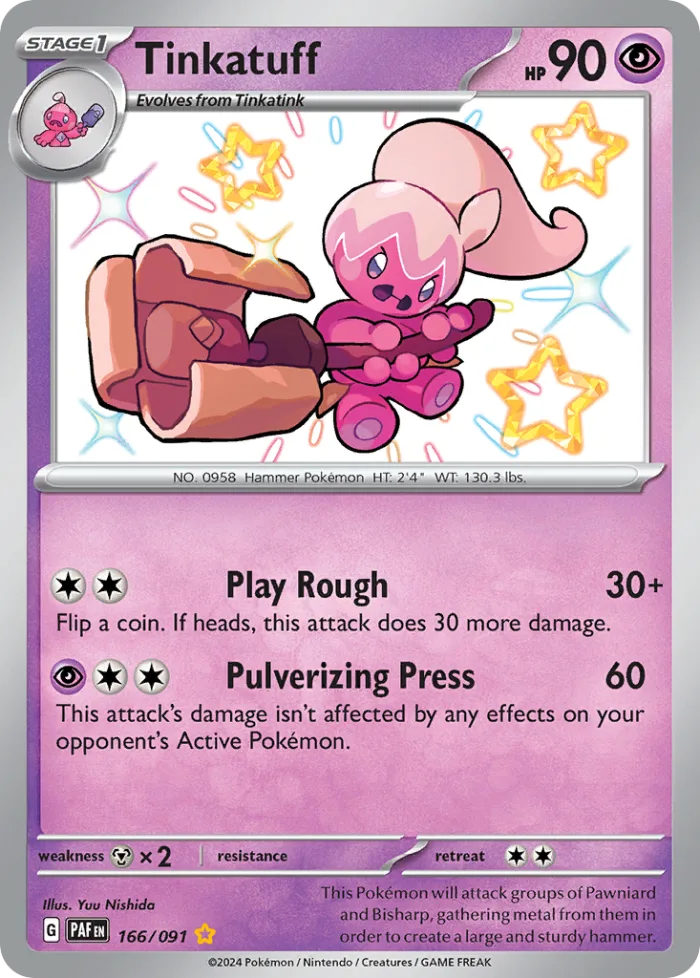 Tinkatuff #166 Paldean Fates Pokemon card