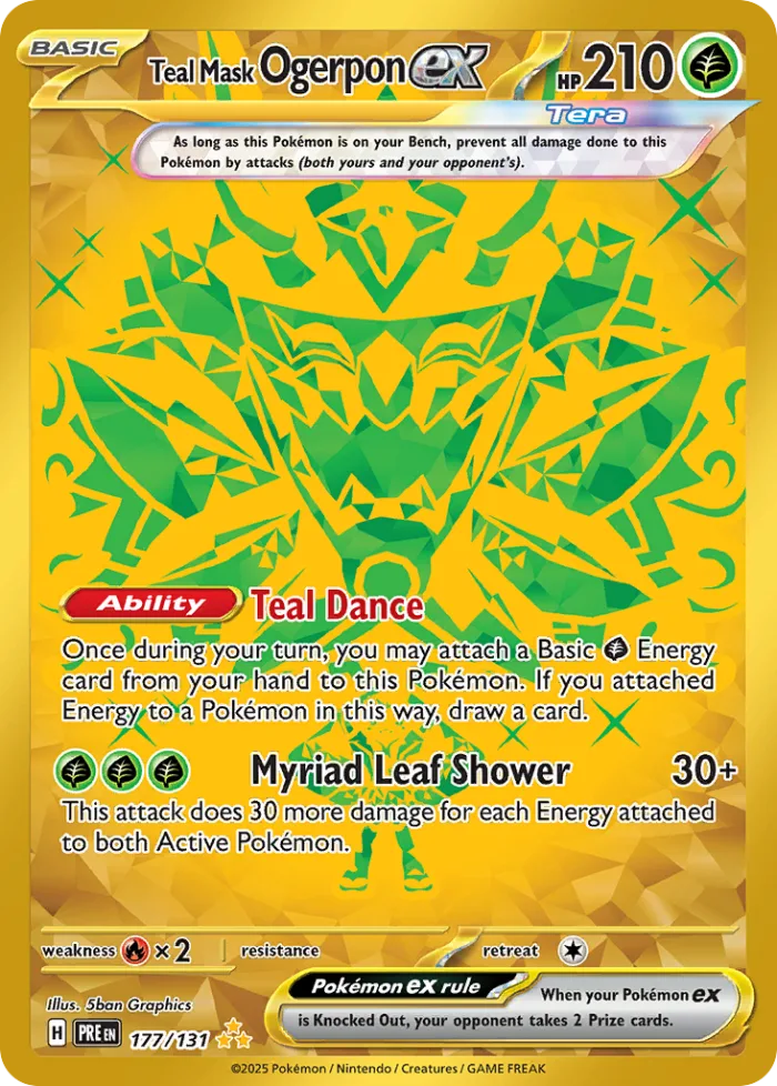 Teal Mask Ogerpon ex #177 Prismatic Evolutions Pokemon card