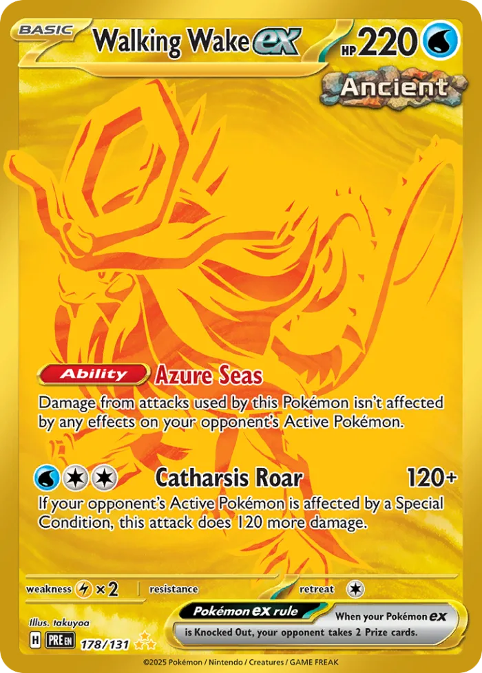 Walking Wake ex #178 Prismatic Evolutions Pokemon card