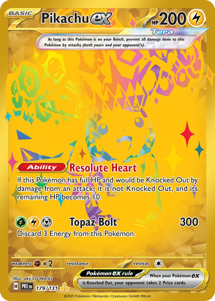Pikachu ex #179 Prismatic Evolutions Pokemon card