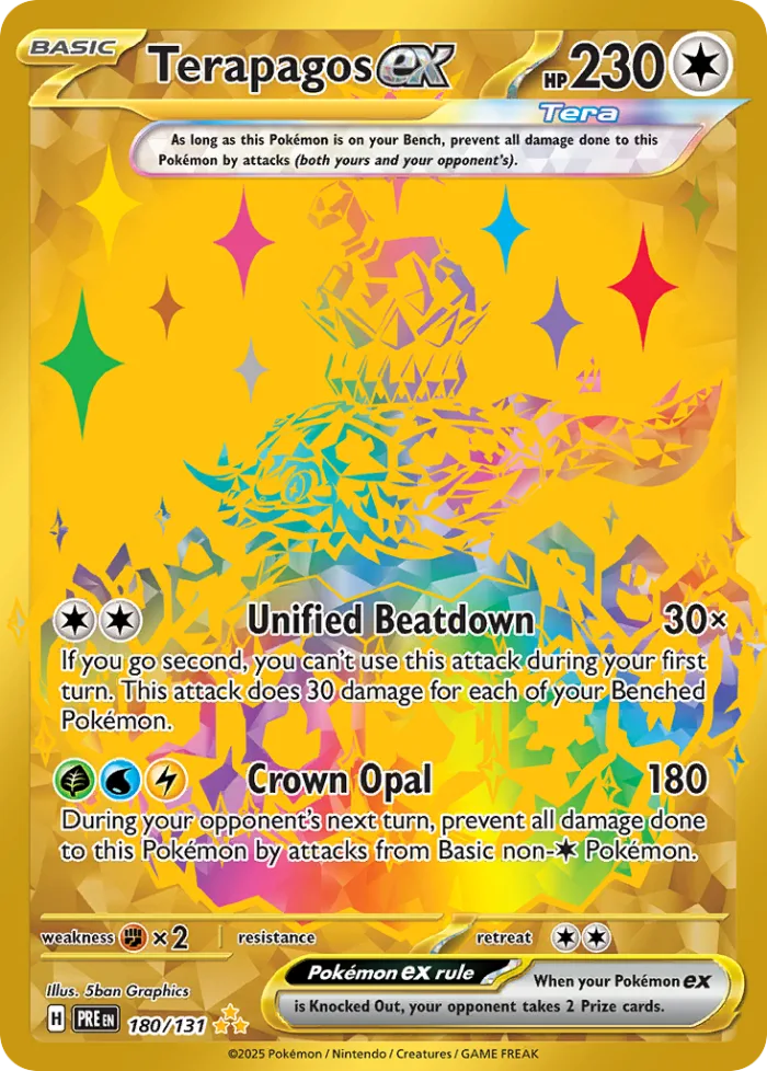 Terapagos ex #180 Prismatic Evolutions Pokemon card