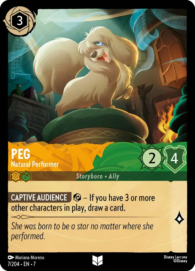 Peg #7 Archazia's Island Disney Lorcana card