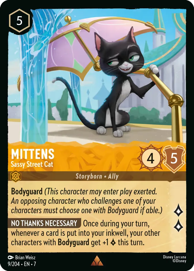 Mittens #9 Archazia's Island Disney Lorcana card