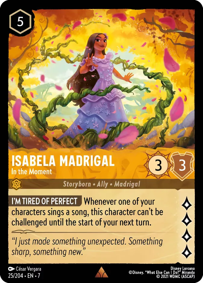 Isabela Madrigal #25 Archazia's Island Disney Lorcana card