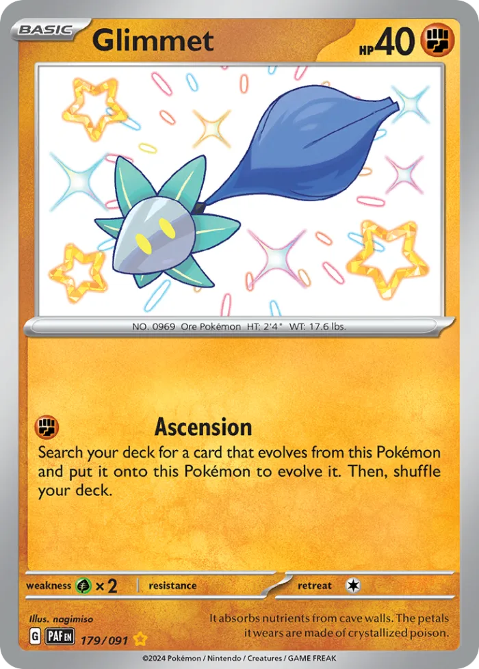 Glimmet #179 Paldean Fates Pokemon card