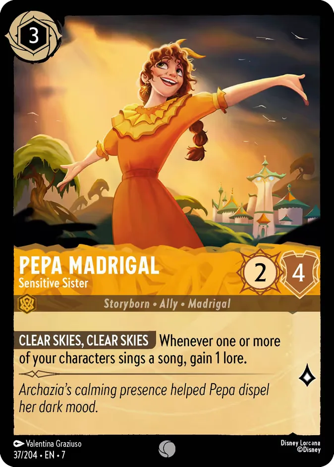 Pepa Madrigal #37 Archazia's Island Disney Lorcana card