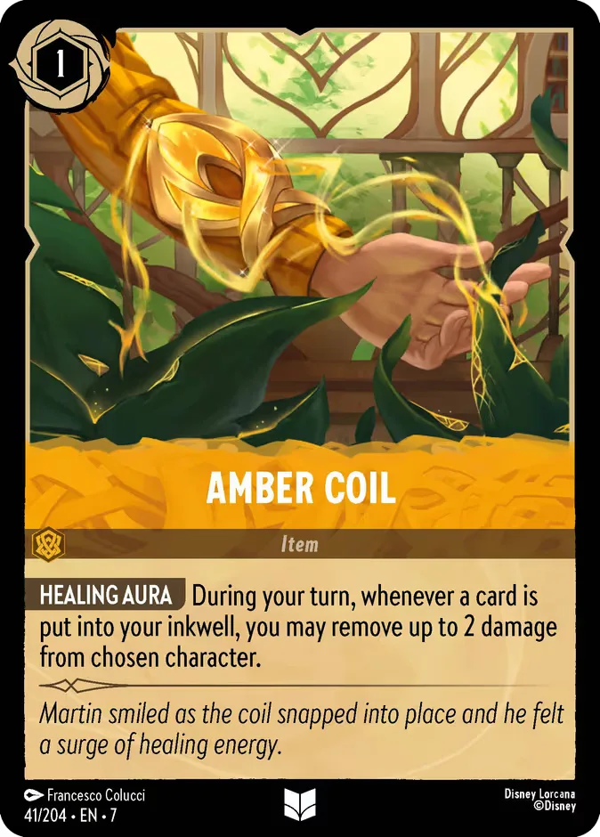 Amber Coil #41 Archazia's Island Disney Lorcana card