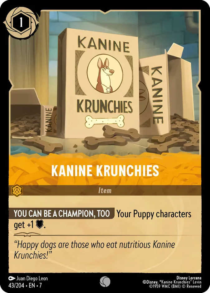 Kanine Krunchies #43 Archazia's Island Disney Lorcana card