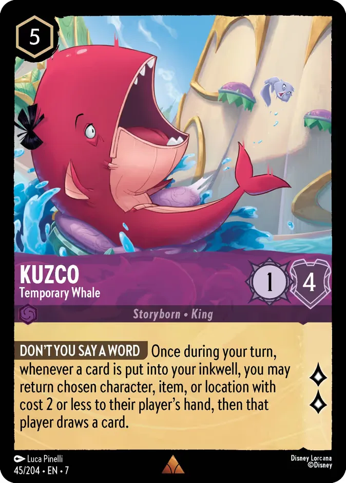 Kuzco #45 Archazia's Island Disney Lorcana card