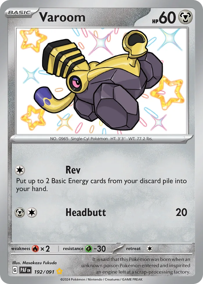 Varoom #192 Paldean Fates Pokemon card