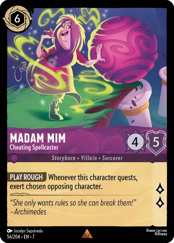 Madam Mim #56 Archazia's Island Disney Lorcana card