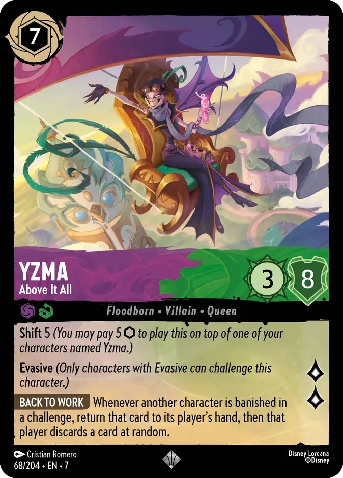 Yzma #68 Archazia's Island Disney Lorcana card