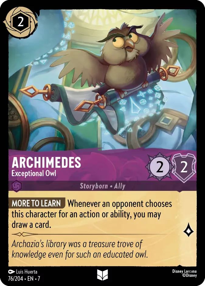 Archimedes #76 Archazia's Island Disney Lorcana card