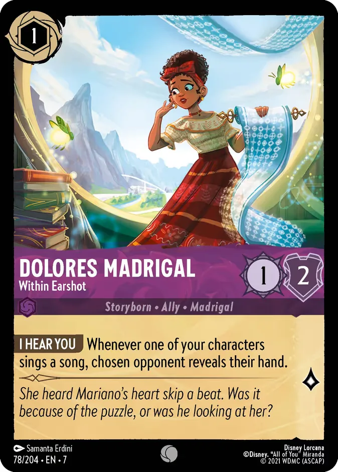 Dolores Madrigal #78 Archazia's Island Disney Lorcana card