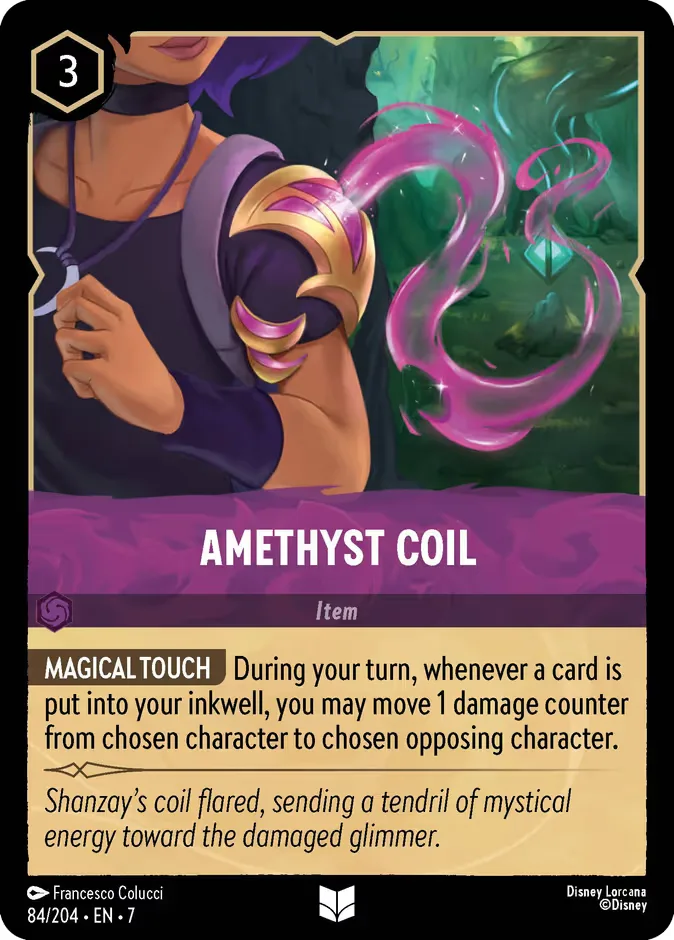 Amethyst Coil #84 Archazia's Island Disney Lorcana card