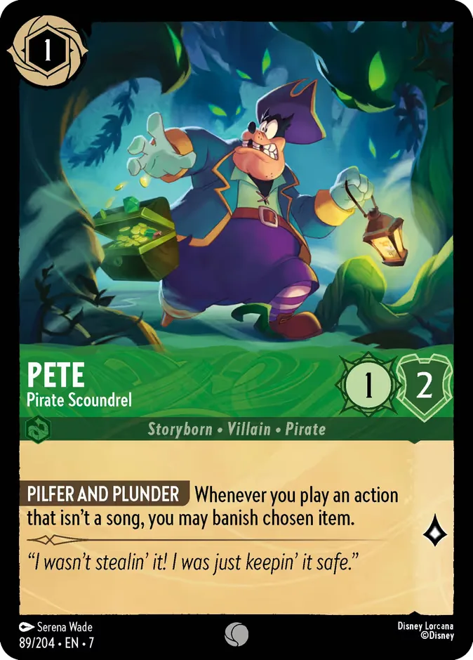 Pete #89 Archazia's Island Disney Lorcana card