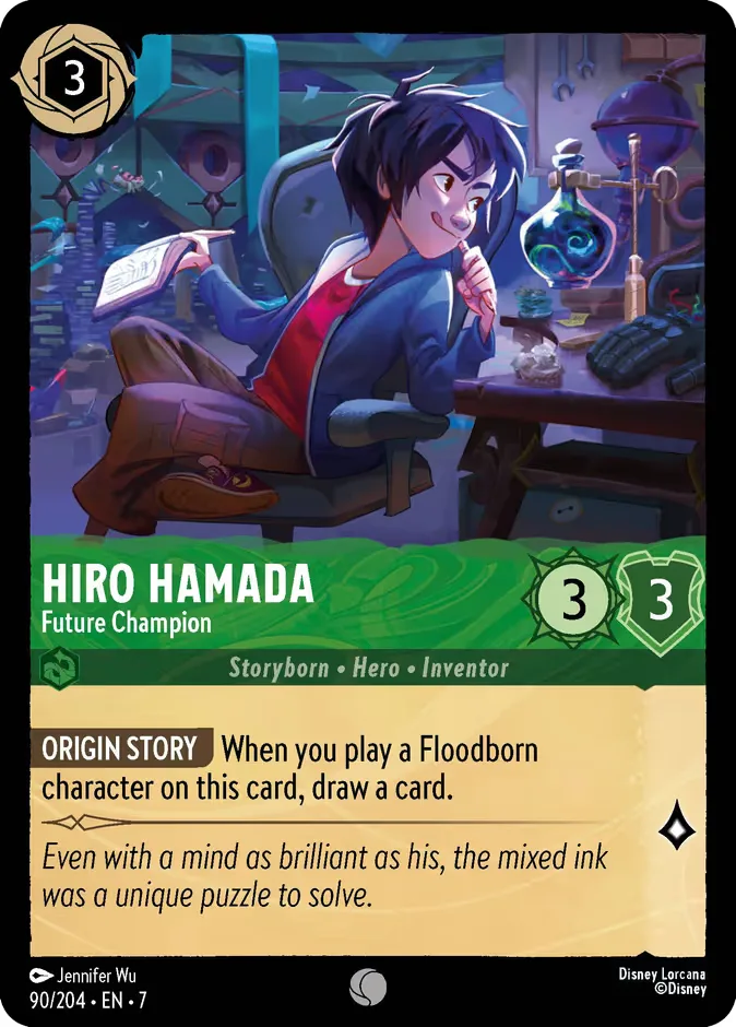 Hiro Hamada #90 Archazia's Island Disney Lorcana card