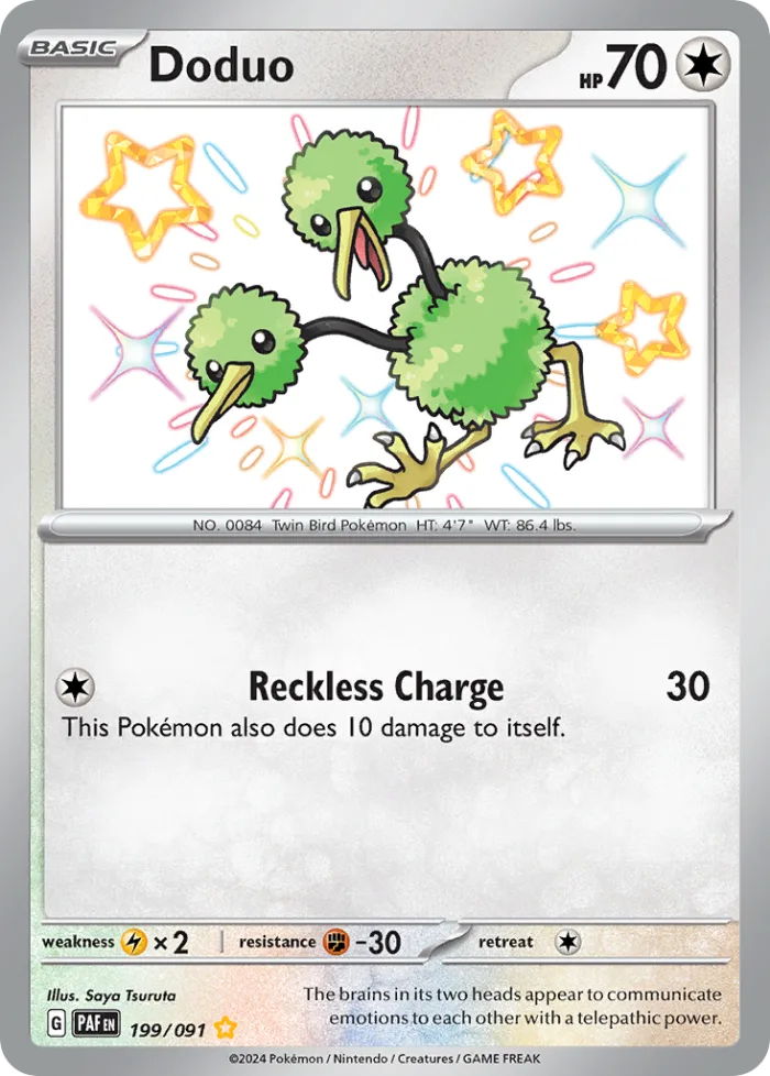 Doduo #199 Paldean Fates Pokemon card