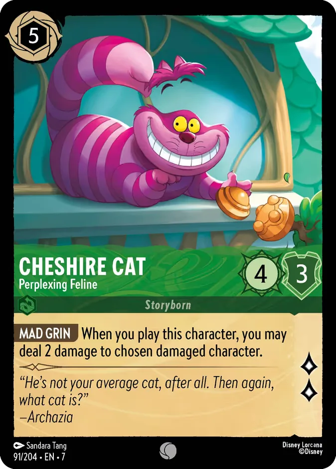 Cheshire Cat #91 Archazia's Island Disney Lorcana card