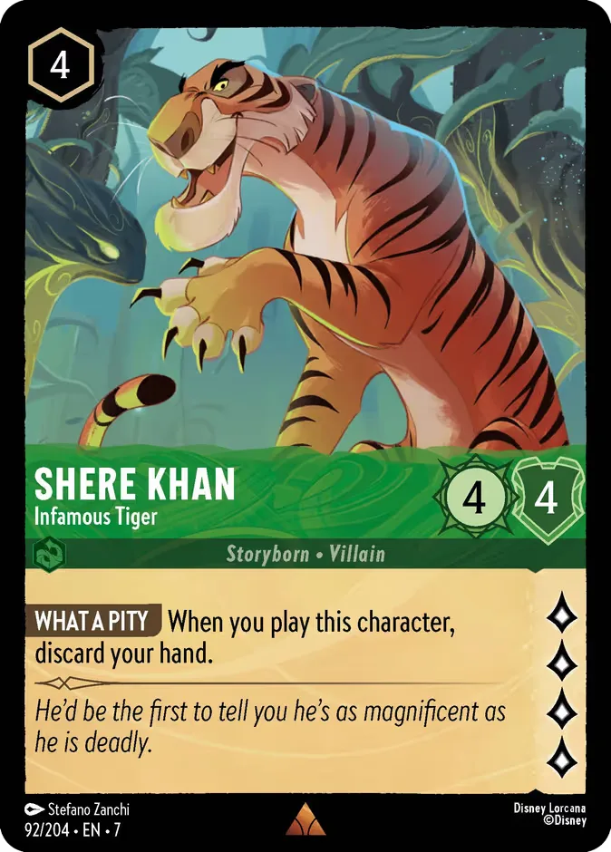 Shere Khan #92 Archazia's Island Disney Lorcana card