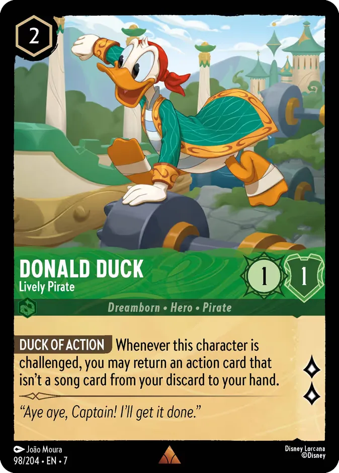 Donald Duck #98 Archazia's Island Disney Lorcana card