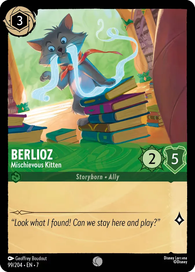 Berlioz #99 Archazia's Island Disney Lorcana card