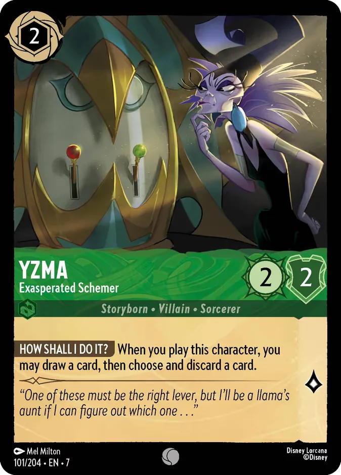 Yzma #101 Archazia's Island Disney Lorcana card