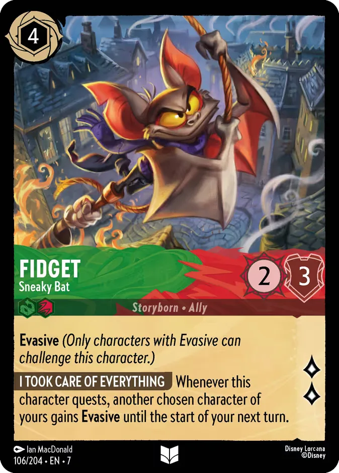 Fidget #106 Archazia's Island Disney Lorcana card