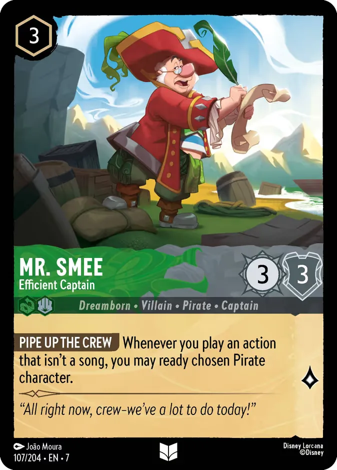 Mr. Smee #107 Archazia's Island Disney Lorcana card