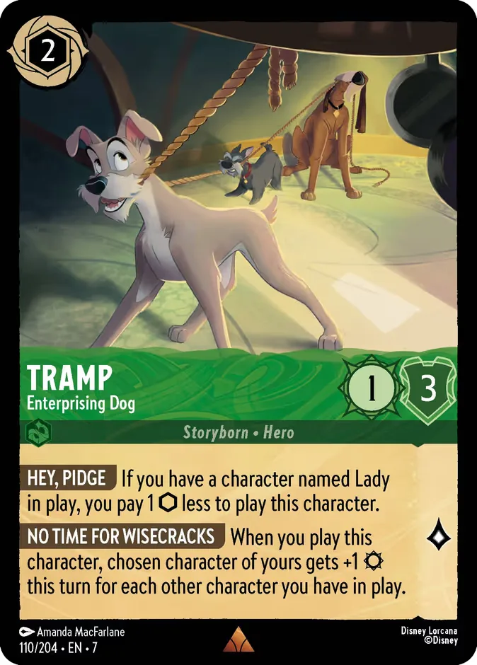 Tramp #110 Archazia's Island Disney Lorcana card